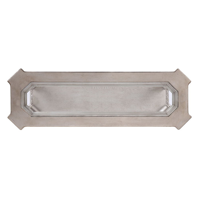 Northville - Sofa Table - Clear Glass & Antique Silver ACME
