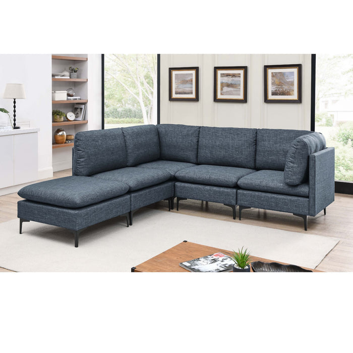 Upholstered Modular Sectional & Tall Legs Home Essentials