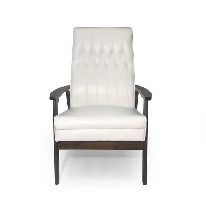 Modern Accent Chair - Brown / White