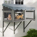Window Perch Catio For Indoor Cats, Expandable Enclosure With Secure Frame And Waterproof Roof, Suitable For Multiple Kittens - Gray Daily Nest