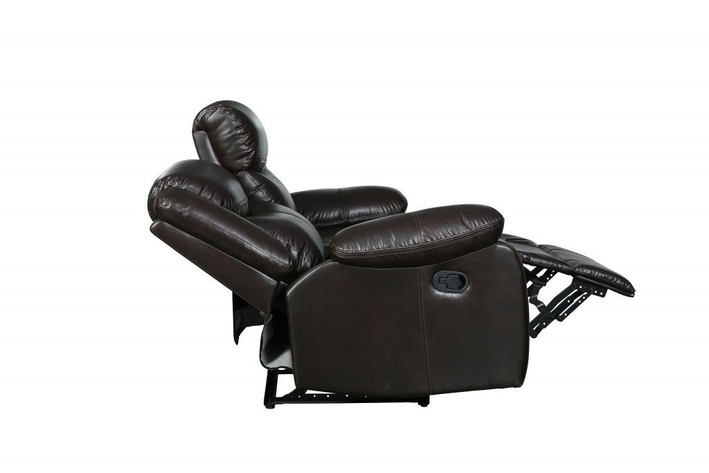 Italian Leather Sofa - Brown / Black