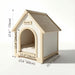 Indoor Dog House With Cushion Pet House For Small Dogs & Cats - Creamy White / Light Yellow Daily Nest
