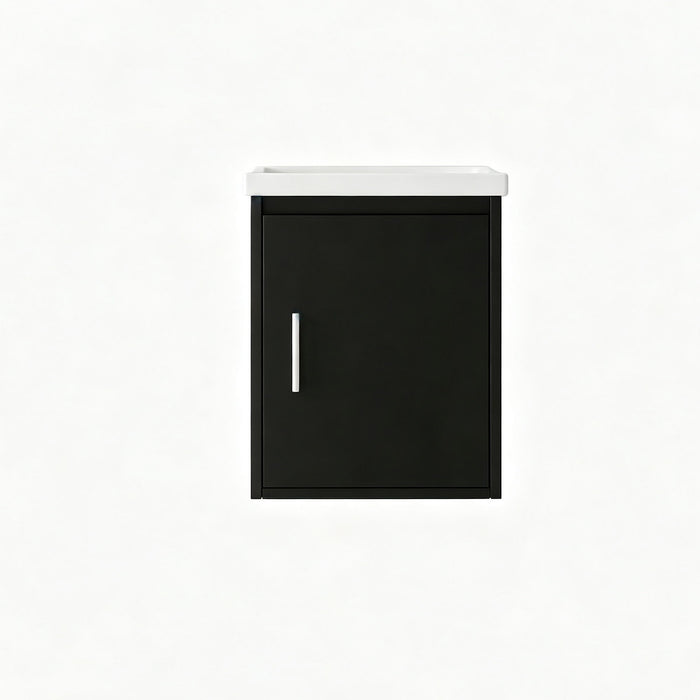 Floating Bathroom Vanity Combo, Wall Mounted Cabinet With Sink & Soft Close Doors For Small Bathrooms Home Essentials