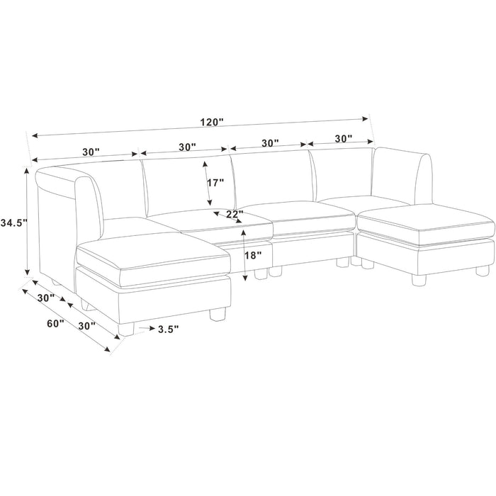 Upholstered Modular Sectional Home Essentials
