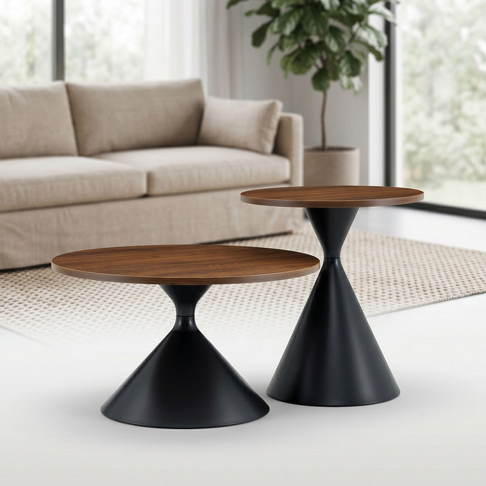 2 Piece Coffee Round Table Set Home Essentials