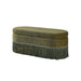 Oval Upholstered Storage Ottoman With Fringe Trim & Lift Top Lid Home Essentials