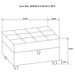 Storage Ottoman With Tufted Design - Gray Furniture Max