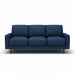 3 Seater Sofa With Loose Back Cushions And Accent Pillows For Living Room - Dark Blue US Pride