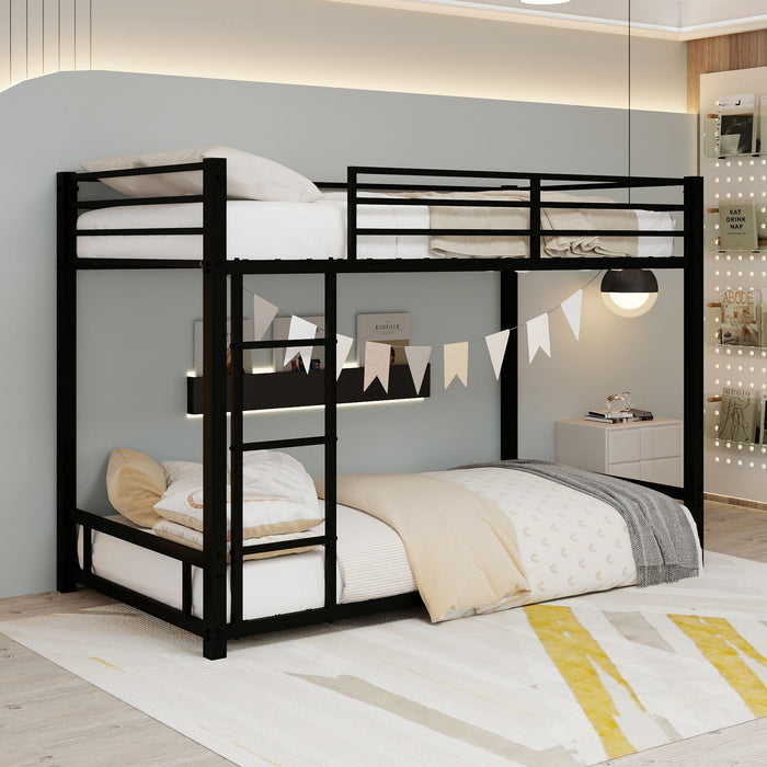 Bunk Bed With Noise Reduction And Safety Guardrail Home Essentials