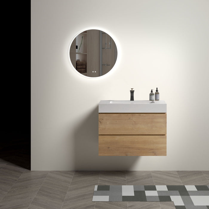 Alice - Bathroom Vanity With Sink, Large Storage Wall Mounted Floating Bathroom Vanity For Modern Bathroom Home Essentials