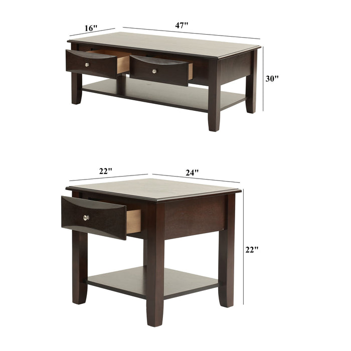 Table Set With Drawers And Open Shelf Storage Home Essentials
