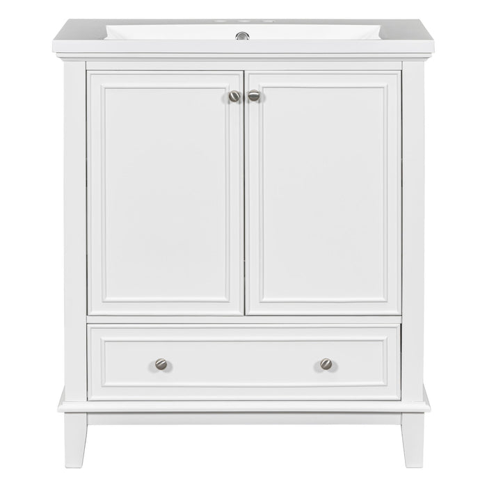 Modern Bathroom Vanity With Sink Combo, Multi Functional Cabinet With Doors And Drawer Hearth and Haven