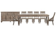 Lancaster - 8 Piece Extendable Rectangular Dining Table Set Magnussen Furniture