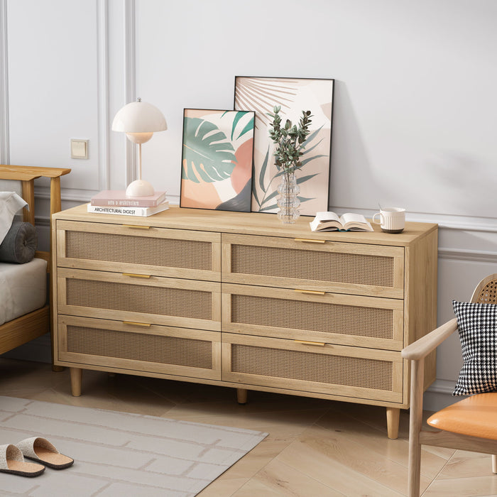 6 Drawer Storage Modern Cabinet For Bedroom