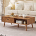 Coffee Table With Hidden Drawer And Open Shelf Home Essentials