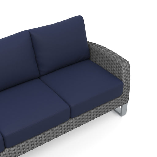 Fiji - 2 Piece Outdoor Set (Sofa & Slat Top Coffee Table Set) - Blue New Classic