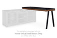 Kallari - Home Office Desk Return - Warm Brown / Black Signature Design by Ashley®