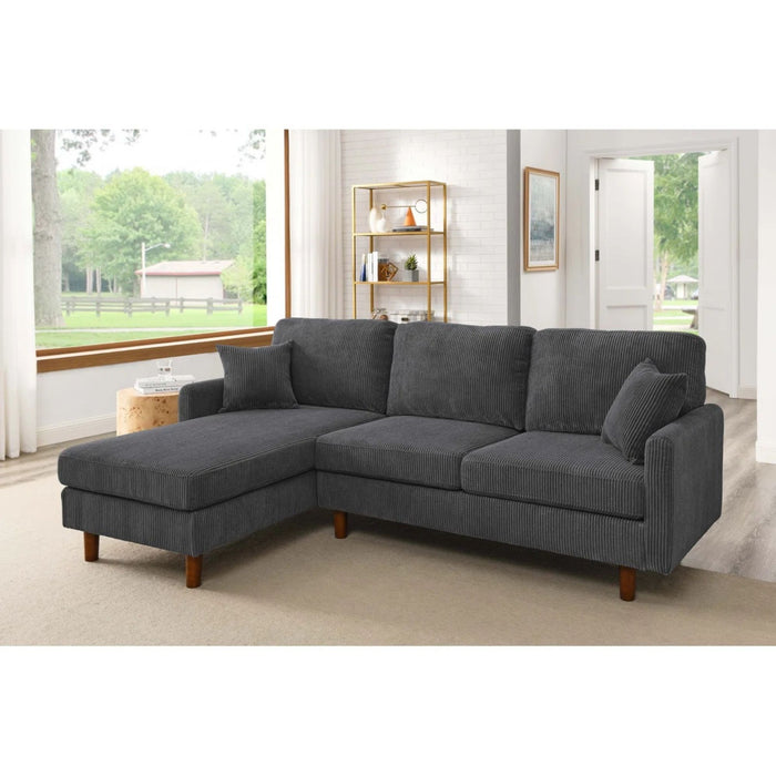 Upholstered Sectional With Toss Pillows Home Essentials