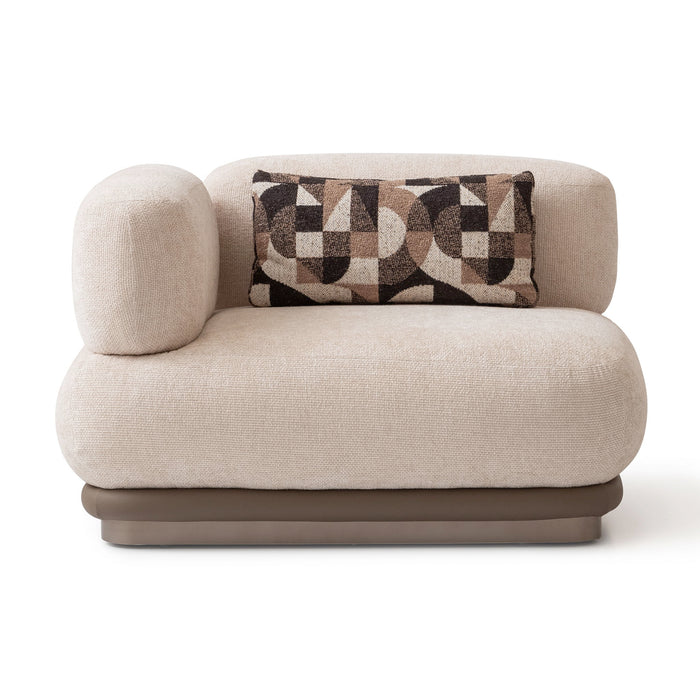 Bristol Point - LAF Chair - Fawn / Saddle Brown Michael Amini