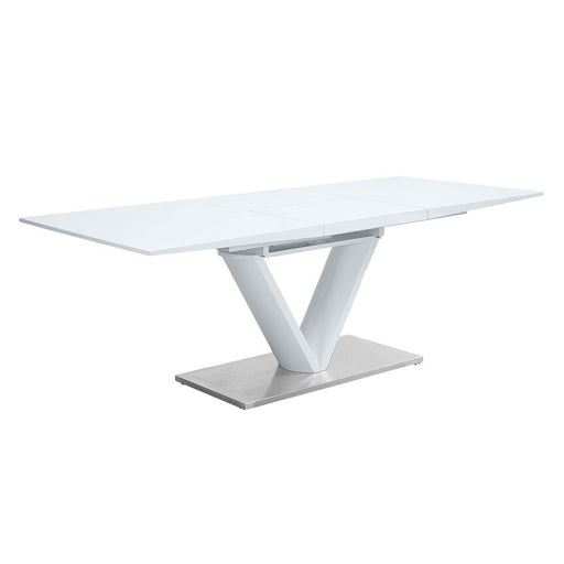 Gallegos - Dining Table With Leaf - White High Gloss ACME