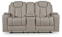 Elevate Edges - Glide Reclining Loveseat With Console - Coin Signature Design by Ashley®