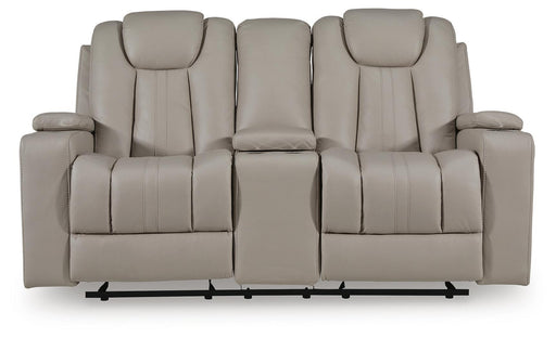 Elevate Edges - Glide Reclining Loveseat With Console - Coin Signature Design by Ashley®