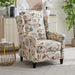 Wingback Recliner Chair With Padded Arms - Beige Home Essentials