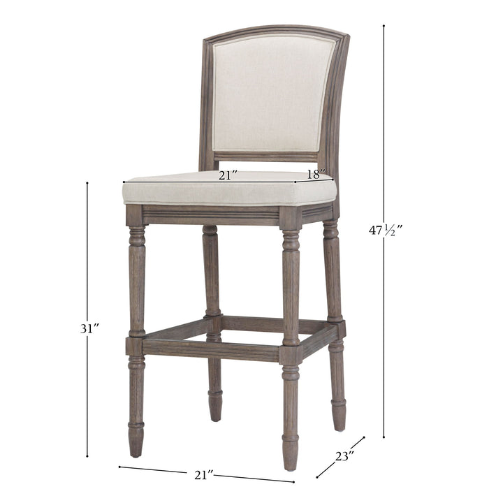 Stool With Upholstered Seat And Back Home Essentials