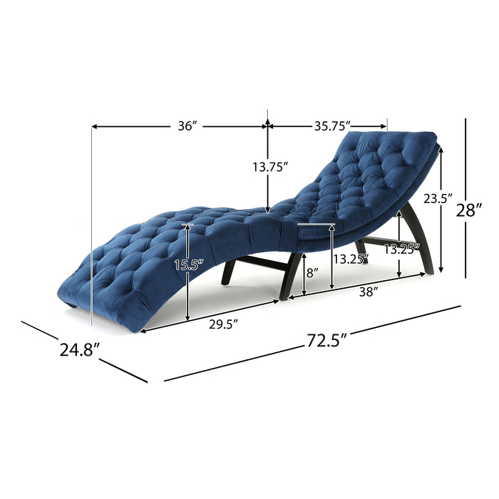 Chaise Lounge - Antique Navy Blue