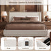 Noir - Upholstered Platform Bed With Wingback Headboard House & Home Furniture