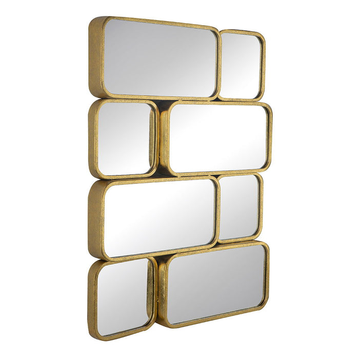 Mirror With en Metal Framed Decorative Rectangle Mirror For Bedroom Dressing Room, Hallway Or Living Spac - Gold