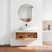 Floating Bathroom Vanity With Glossy Round Vessel Sink Home Essentials