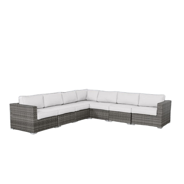 Luxurious Wicker Patio Sectional With Weather Resistant Sunbrella Cushions