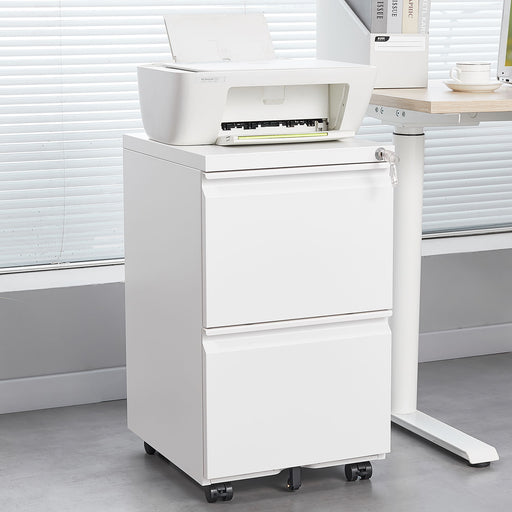 Office Storage Cabinet With 2 Drawers And Lock Home Essentials