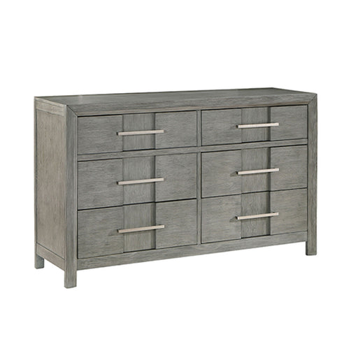 6 Drawer Dresser - Gray - Wood Matrix Furniture Group