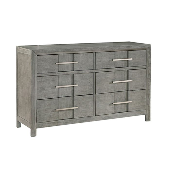 6 Drawer Dresser - Gray - Wood Matrix Furniture Group