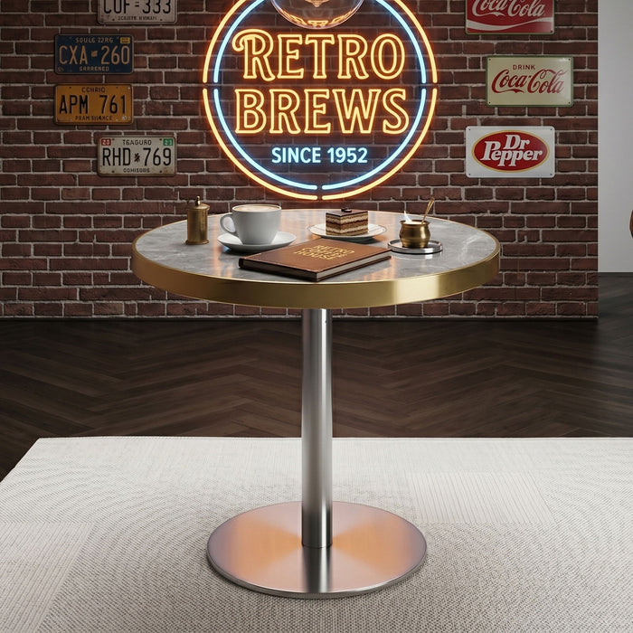 Elegant Modern Round Bistro Table Home Essentials
