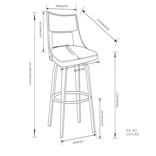 Dallyn - Swivel Bar Stool (Set of 2) - Cream Simpli-Home