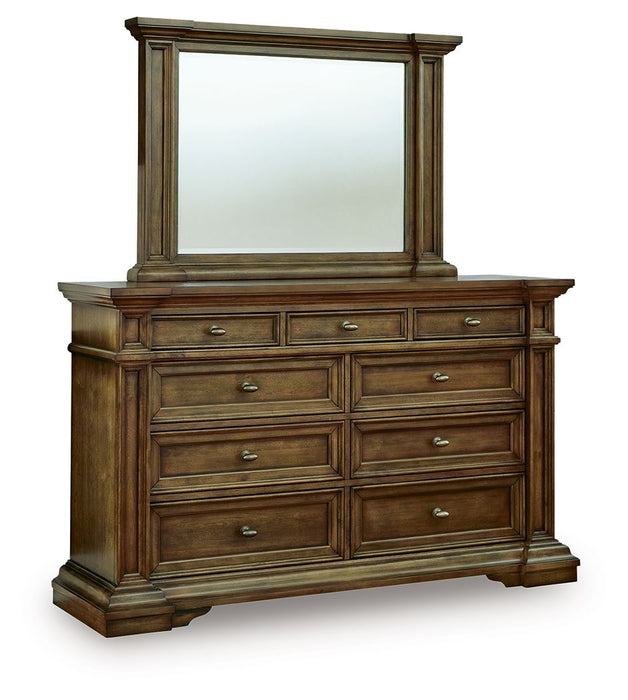Frantanna - 3 Pc. - Queen Panel Bed, Dresser And Mirror - Brown Signature Design by Ashley®