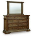 Frantanna - 3 Pc. - Queen Panel Bed, Dresser And Mirror - Brown Signature Design by Ashley®