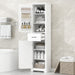 Tall Freestanding Bathroom Storage Cabinet With 2 Doors And Adjustable Shelves Hearth and Haven