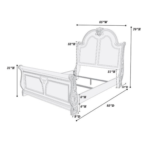 Queen Size Bed Panel Headboard And Footboard - Brown Home Essentials