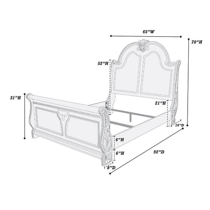 Queen Size Bed Panel Headboard And Footboard - Brown Home Essentials