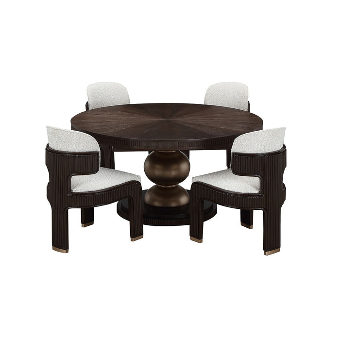 West Kensington - Oval Dining Table - Medium Espresso Michael Amini