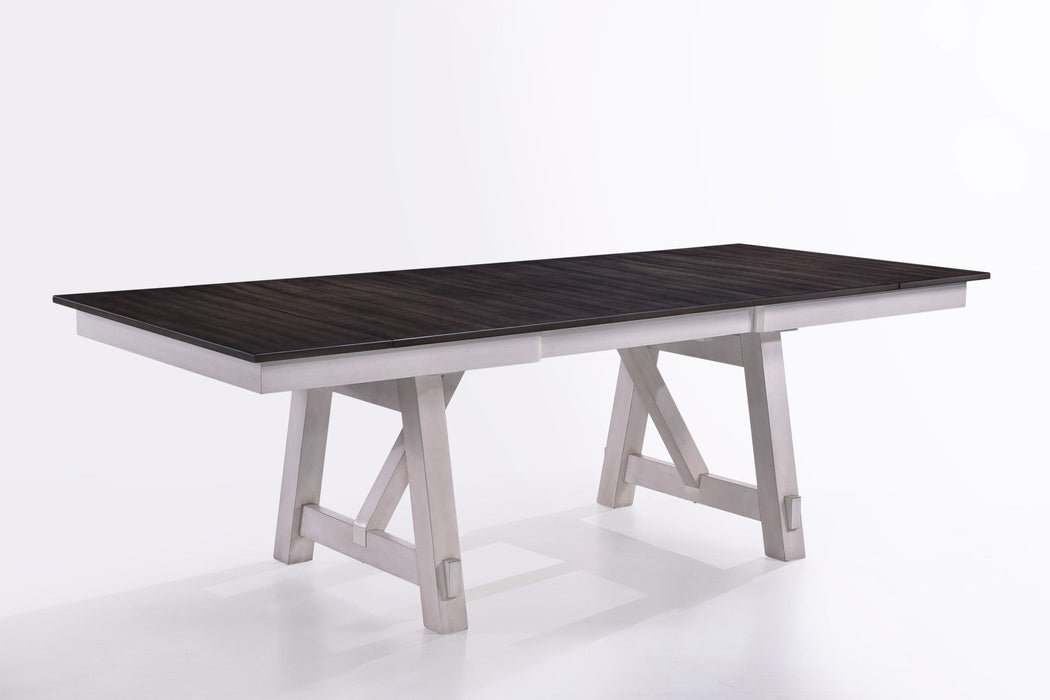 Maisie - Dining Table Base - White / Brown