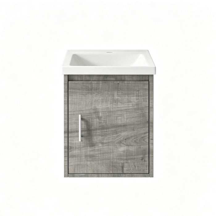 Floating Bathroom Vanity Combo, Wall Mounted Cabinet With Sink & Soft Close Doors For Small Bathrooms Home Essentials