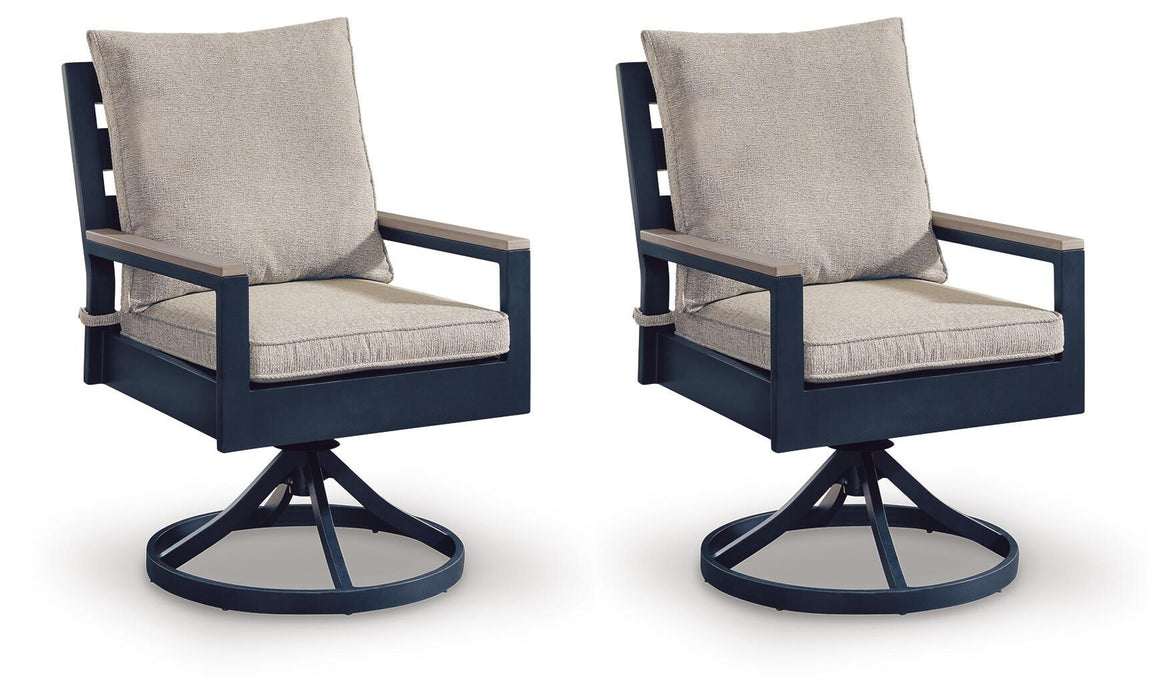 East Beach - Swivel Chair With Cushion (Set of 2) - Blue Signature Design by Ashley®