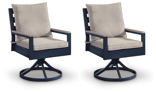 East Beach - Swivel Chair With Cushion (Set of 2) - Blue Signature Design by Ashley®