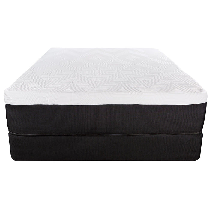 13" King Hybrid Lux Memory Foam And Wrapped Coil Mattress - White / Black