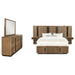 Moraga - 5 Piece Queen Bedroom Set With Fluted Panel Design - Ash Brown Furniture Max